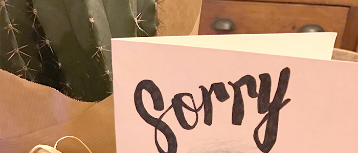 Apology Card and Gift